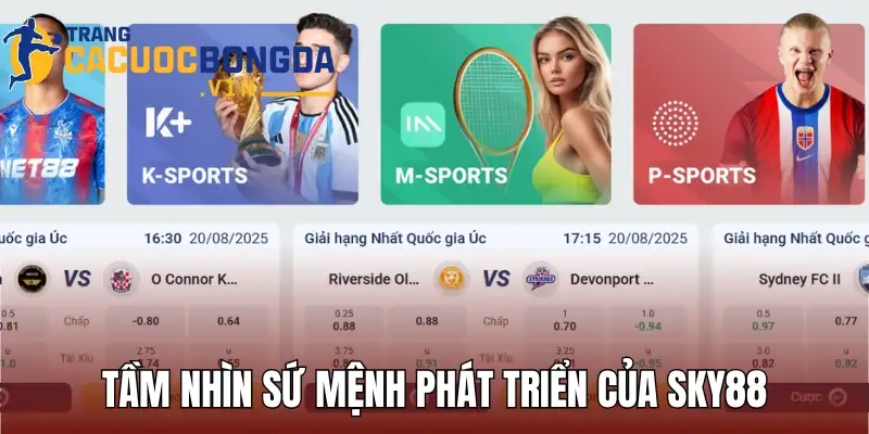 Tầm nhìn sứ mệnh phát triển của Sky88 trên thị trưởng